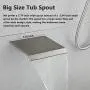 CHING Shower System Brushed Nickel Wall Mounted Shower Faucet Set with Waterfall Tub Spout and 10 Inch Rain Shower Head Rain Mixer Shower Faucet Combo Set All Metal (Brushed Nickel 10 Inch)