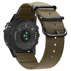 Fintie Band Compatible with Garmin Fenix 5X Plus/Tactix Charlie Watch, 26mm Premium Woven Nylon Adjustable Replacement Strap Compatible with Fenix 5X / 5X Plus / 3/3 HR Smartwatch