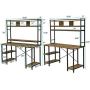 Sedeta Computer Desk with Hutch and Adjustable Shelves, 55 Inches Industrial Office Desk with Bookshelf, CPU Stand, Writing Desk with Storage, PC Study Table Workstation for Home Office, Rustic Brown