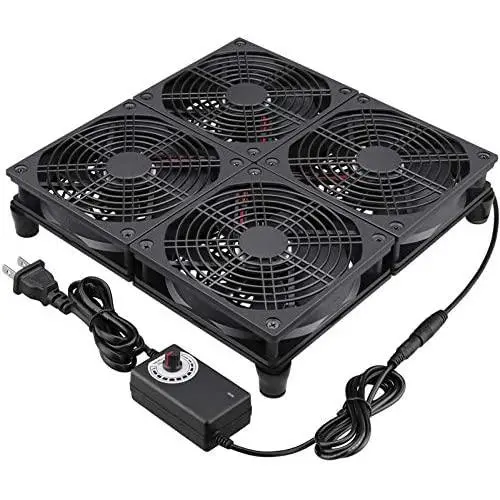 GDSTIME Rounter TV Box Cooling Fan with Speed Control, 182CFM Big Airflow Cooling for ASUS GT/RT-AC5300, Router TV Box Cooling Frame GDSTIME Rounter TV Box Cooling Fan with Speed Control, 182CFM Big Airflow Cooling for ASUS GT/RT-AC5300, Router TV Box Cooling Frame