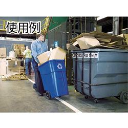 Rubbermaid Commercial Brute Rollout Heavy-Duty Waste Container, Square, Polyethylene, 95 Gallons, Gray (9W22GY)