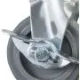 Houseables Caster Wheels, Casters, Set of 4, 3 Inch, Rubber, Heavy Duty, Threaded Stem Mount Industrial Castors, Locking Metal Swivel Wheel, Replacement For Carts, Furniture, Dolly, Workbench, Trolley