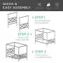 Best Choice Products 4-Post Queen Size Modern Metal Canopy Bed w/Mattress Support, Built-in Headboard, Footboard, Classic, Customizable Design - White Best Choice Products 4-Post Queen Size Modern Metal Canopy Bed w/Mattress Support, Built-in Headboard, Footboard, Classic, Customizable Design - White