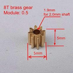 Parts & Accessories 8T 12T 15T Metal Pinion Gear Brass M0.5 for 2.0mm / 3.0mm Shaft Size Motors - (Color: 8T OD5mm ID2mm)