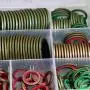 KOOTANS 240pcs 12 Sizes NBR Metal Bonded Sealing Washer Assort Kit Hydralic Oil Resist Rubber Oil Pipe Seal Gasket Metric NBR Metal Combination O-Ring Assortment Kit