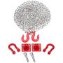 Yencoly Trailer Chain Parts Metal Tow Chain, RC Tow Chain Trailer Safety Chain, Rescue Tow Hook 1/10 Scale for Crawler Car RC Cars Trailer Chain Assemble Daily Use