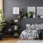 Globe Electric 67042 Reid Floor Lamp, 57.5'', Matte Black with White Globe Electric 67042 Reid Floor Lamp, 57.5'', Matte Black with White