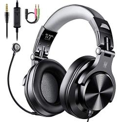 OneOdio Computer Headsets with Microphone - PC Gaming Headphones with Microphone & in-Line Control Mute for Office Zoom Skype Conference Phone Call Laptop Gaming PS4 Online