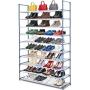 Camabel 10 Tiers Shoe Rack Stackable Narrow Expandable For 60 Pairs Shoe Non-Woven Fabric Shoe Storage Organizer Cabinet Tower Shelf Space Saving DIY Assembly No Tools Required Hold High Heeled Flat