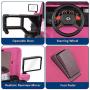 VALUE BOX Safety 12V Battery Electric Remote Control Car, Kids Toddler Ride On Cars Motorized Vehicles Toy Car, Wheels Suspension, Seat Belts, LED Lights and Realistic Horns (Pink)