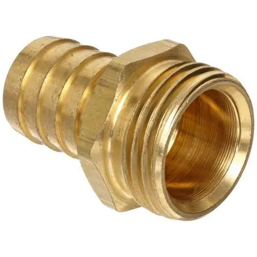 Anderson Metals-07048-1212 Brass Garden Hose Fitting, Connector, 3/4'' Barb x 3/4'' Male Hose Anderson Metals-07048-1212 Brass Garden Hose Fitting, Connector, 3/4'' Barb x 3/4'' Male Hose