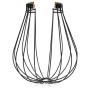 Rustic State Balloon Design Metal Light Cage Guard – Decorative Lamp Shade Black