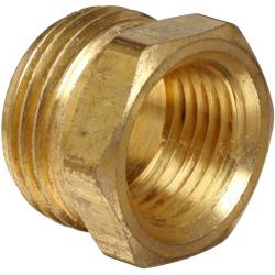 Anderson Metals 57480-1208 Brass Garden Hose Fitting, Connector, 3/4'' Male Hose ID x 1/2'' Female Pipe