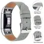 Meliya Leather Bands Compatible with Fitbit Charge 2 Bands for Women and Men, Adjustable Soft Leather Wristband with Metal Clasp for Fitbit Charge 2 (for 5.5''-8.1'' Wrists, Gray) Meliya Leather Bands Compatible with Fitbit Charge 2 Bands for Women and Men, Adjustable Soft Leather Wristband with Metal Clasp for Fitbit Charge 2 (for 5.5''-8.1'' Wrists, Gray)