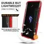 MME ASUS ROG 2 Phone Case Bumper Metal Luminous Rubber Corner Shockproof Full Body Protection with Tempered Glass Screen Protector and Anti-Scratch Carbon Fiber Skin Back (Red) MME ASUS ROG 2 Phone Case Bumper Metal Luminous Rubber Corner Shockproof Full Body Protection with Tempered Glass Screen Protector and Anti-Scratch Carbon Fiber Skin Back (Red)