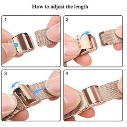 Compatible with Apple Watch Bands 38mm 40mm 42mm 44mm, Stainless Steel Wristband Loop Replacement Band for Iwatch Series 6 5 4 3 2 1 with Gift Package (Rose Gold, 38mm/40mm)