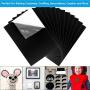 Adhesive Felt Sheet, Shynek 12 Pieces Black Felt Fabric Adhesive Sticky Back Felt Sheets for Art and Craft Making