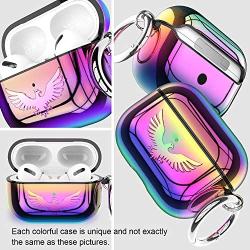 HALLEAST Compatible AirPods Pro Case, Eagle Alloy Metal Cover Carabiner Clip for Apple AirPod Pro, Front LED Visible, NOT Support Wireless Charging, All Metal Provides Better Protection, Colourful