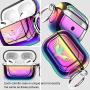 HALLEAST Compatible AirPods Pro Case, Eagle Alloy Metal Cover Carabiner Clip for Apple AirPod Pro, Front LED Visible, NOT Support Wireless Charging, All Metal Provides Better Protection, Colourful