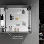 Blossom Recessed or Surface LED Mirror Medicine Cabinet w/Defogger, Dimmer, 3X Makeup Mirror, Outlets & USB (30x32/Zoom Mirror)