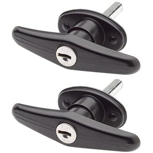 Bauer Products (T-311 Black Sets) Blind Mount Locking T-Handle, (Pack of 2)