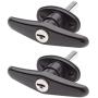 Bauer Products (T-311 Black Sets) Blind Mount Locking T-Handle, (Pack of 2)