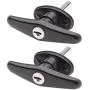 Bauer Products (T-311 Black Sets) Blind Mount Locking T-Handle, (Pack of 2)