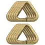 BIKICOCO 4/5 Metal Triangle Ring Buckle Connectors Non Welded Round Edge Webbing Bag Clasp Handbag Strap Making Hardware, Bronze - Pack of 10