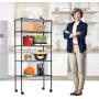 14D x 30W x 60H 5-Tier Wire Shelving Unit Steel Large Metal Shelf Organizer Garage Storage Shelves Heavy Duty NSF Height Adjustable Commercial Grade Utility Storage Metal Rack on Wheels Black 14D x 30W x 60H 5-Tier Wire Shelving Unit Steel Large Metal Shelf Organizer Garage Storage Shelves Heavy Duty NSF Height Adjustable Commercial Grade Utility Storage Metal Rack on Wheels Black