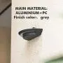 LUTEC Ghost 31W LED Wall Light Outdoor with Frost PC Diffuser, 3000K 1500LM Waterproof Outdoor Light and Sleek Oval Design with Dark Grey Finish for Porch, Garage, Garden.