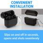DANGOBUDS Bluetooth Earbuds Case - Made for Wireless Headphones | 2 Part TPU Headphone Case | Headset Case | Best Wireless Earbud Case (Transparent Gray)