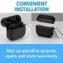 DANGOBUDS Bluetooth Earbuds Case - Made for Wireless Headphones | 2 Part TPU Headphone Case | Headset Case | Best Wireless Earbud Case (Transparent Gray)