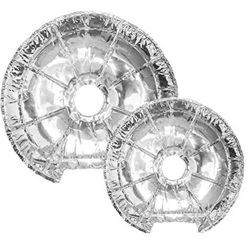 Electric Stove Burner Covers (50 Pack) – Electric Stove Bib Liners - Disposable Aluminum Foil 6 Inch and 8 Inch Round Burner Cover Liners to Keep Electric Range Stove Clean from Oil and Food Drips