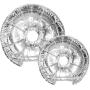Electric Stove Burner Covers (50 Pack) – Electric Stove Bib Liners - Disposable Aluminum Foil 6 Inch and 8 Inch Round Burner Cover Liners to Keep Electric Range Stove Clean from Oil and Food Drips