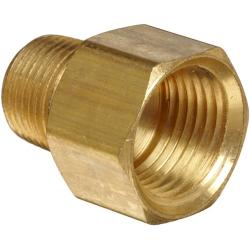 Anderson Metals - 56120-0808 Brass Pipe Fitting, Adapter, 1/2'' Male Pipe x 1/2'' Female Pipe