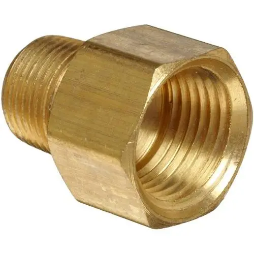 Anderson Metals - 56120-0808 Brass Pipe Fitting, Adapter, 1/2'' Male Pipe x 1/2'' Female Pipe
