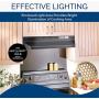 Broan-NuTone 413023 Ductless Range Hood Insert with Light, Exhaust Fan for Under Cabinet, 30-Inch, Black