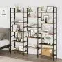 Homfa Triple Wide 5-Tier Bookcase, Large Etagere Bookshelf Industrial Open Storage Display Shelves Organizer, 68.5L x 11.8W x 68.1H Inches Solid Wood Book Shelf with Metal Frames for Home Office Homfa Triple Wide 5-Tier Bookcase, Large Etagere Bookshelf Industrial Open Storage Display Shelves Organizer, 68.5L x 11.8W x 68.1H Inches Solid Wood Book Shelf with Metal Frames for Home Office