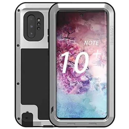 Galaxy Note 10 Plus Case,Bpowe Super Shockproof Silicone Aluminum Metal Armor Tank Heavy Duty Sturdy Protector Cover Hard Case for Samsung Galaxy Note 10 Plus/Galaxy Note 10+ 5G 6.8'' 2019 (Silver) Galaxy Note 10 Plus Case,Bpowe Super Shockproof Silicone Aluminum Metal Armor Tank Heavy Duty Sturdy Protector Cover Hard Case for Samsung Galaxy Note 10 Plus/Galaxy Note 10+ 5G 6.8'' 2019 (Silver)