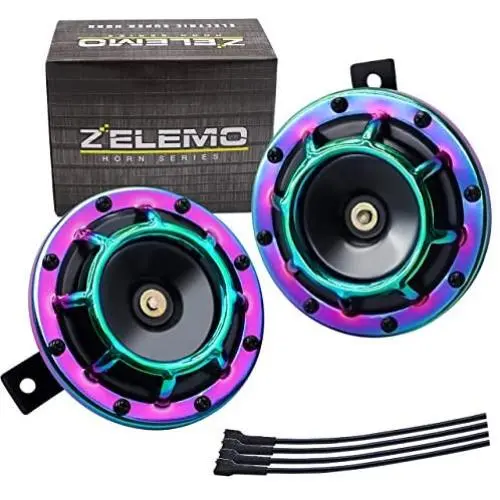 Eletric Car Horn Kit 12V Super Loud High Tone and Low Tone Metal Twin with Colour Protective Grill Works on Any 12 Volt Vehicle Horn Including Cars, Trucks, Vans, Motorcycles, Buses, Buses,Boats Eletric Car Horn Kit 12V Super Loud High Tone and Low Tone Metal Twin with Colour Protective Grill Works on Any 12 Volt Vehicle Horn Including Cars, Trucks, Vans, Motorcycles, Buses, Buses,Boats