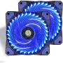 120mm PC Case Cooling Fan,CONISY Gaming 120 mm Super Silent Computer LED Cooler High Airflow Fans for Desktops - Blue (2 Pack)