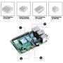 Starter Case Cooling Kit, with Fan Heat Sink Cross Screwdriver-Fit for Raspberry Pi 4 Model B