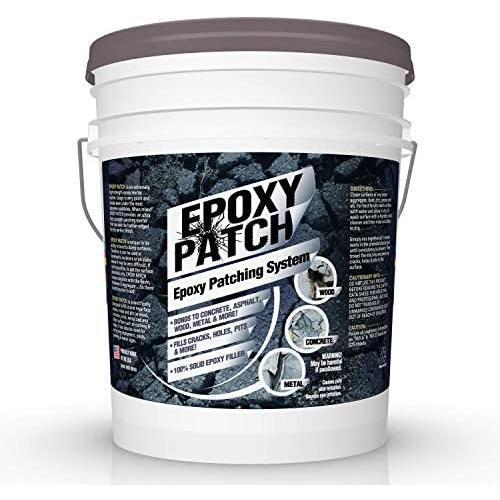 3 Part EPOXY Mortar Patching System - Contains Resin, Hardener & Aggregate. Fills Cracks, Holes, Pits & More! Bonds to Concrete, Asphalt, Wood & Metal. (50 lb Pail)