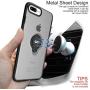 iPhone 8 Plus Case, iPhone 7 Plus Semi-Transparent Clear Case with Ring Holder Kickstand Built-in Metal Sheet Work with Magnetic Car Mount Ultra-Slim Cover Case for iPhone 8 Plus 5.5 inch - Clear