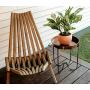 H Potter Outdoor Patio Side Table Antique Copper for Porch Deck Balcony Terrace Indoor Living Room Kitchen Small Spaces Quick Folding Stand Removable Round Metal Tray for Coffee Drinks or Appetizers