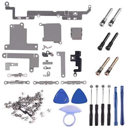 D-FLIFE Internal Metal Plate Cover Parts for iPhone XR,Bracket Replacement Inlcuding Complete Full Screw Set and Reapir Tool Kit for iPhone XR (for iPhone XR)