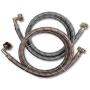 Premium Stainless Steel Washing Machine Hoses with 90 Degree Elbow, 12 Ft Burst Proof (2 Pack) Red and Blue Striped Water Connection Inlet Supply Lines - Lead Free …