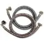 Premium Stainless Steel Washing Machine Hoses with 90 Degree Elbow, 12 Ft Burst Proof (2 Pack) Red and Blue Striped Water Connection Inlet Supply Lines - Lead Free … Premium Stainless Steel Washing Machine Hoses with 90 Degree Elbow, 12 Ft Burst Proof (2 Pack) Red and Blue Striped Water Connection Inlet Supply Lines - Lead Free …