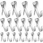 100 Pieces Christmas Heavy Duty Picture Hangers Photo Frame Hanging Hooks with Nails on Wooden Drywall for Home Office Hanging Decoration, 30 Lbs, 50 Lbs, 100 Lbs (Silver)