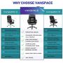 VANSPACE Big and Tall Executive Office Chair 400lb High Back Ergonomic Desk Chair Bonded Leather Chair - Heavy Duty Metal Base, Thick Padding, Adjustable Swivel Chair
